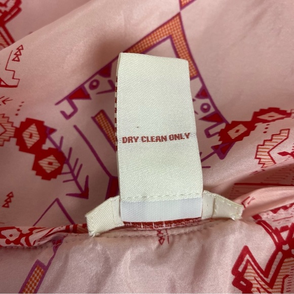 Sundance Silk Aztec Print Scoop Neck Cap Sleeve Dress Size M - Picture 8 of 8